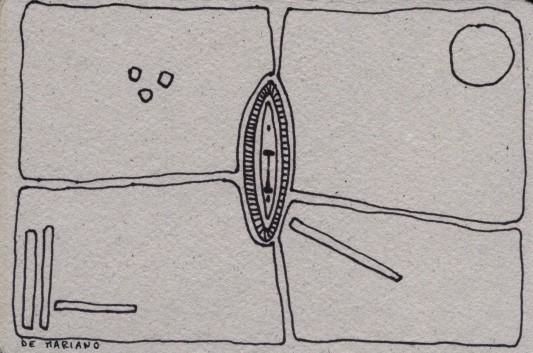 Drawing titled "Cartolina" by Filippo De Mariano, Original Artwork