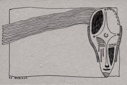 Drawing titled "Cartolina" by Filippo De Mariano, Original Artwork