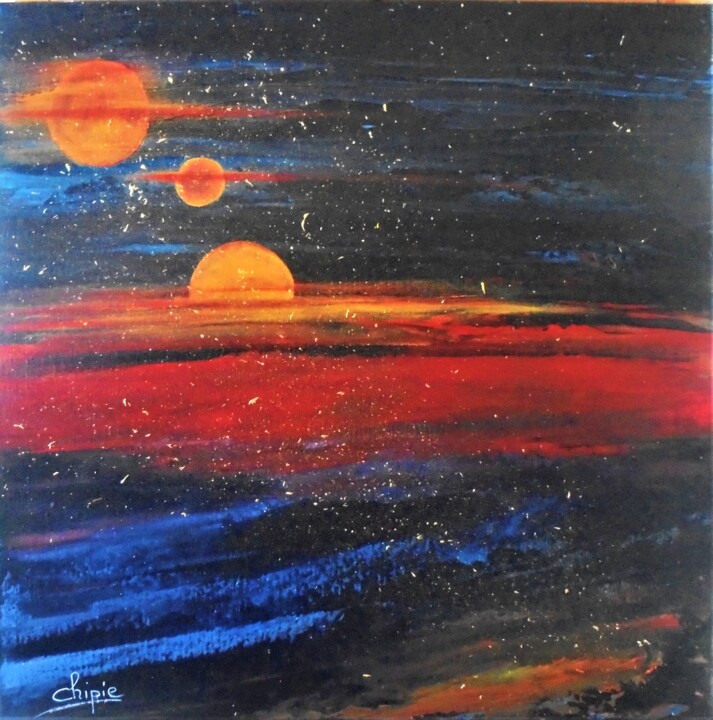 atmosphère sidérale 绘画, 19.7x19.7 in