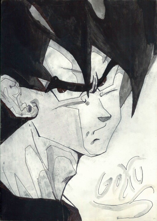 DRAGON BALL Z TRIBUTE HOMMAGE 1990 SON GOKU Manga anime_3 图画, 11.4x8.3 in