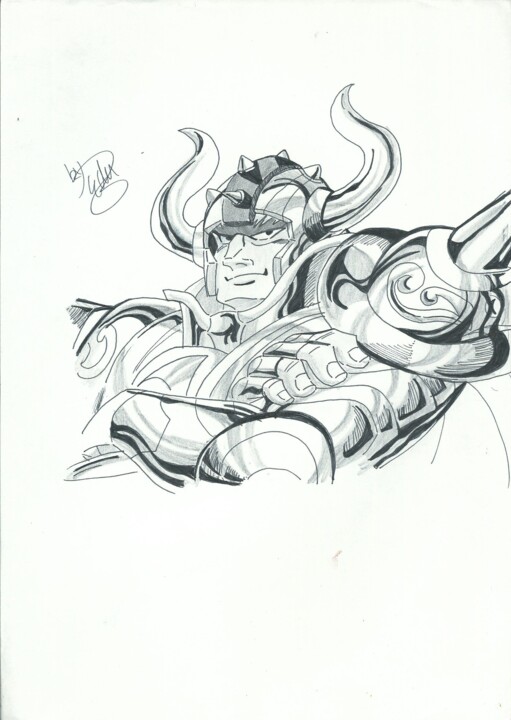 SAINT SEIYA ZODIAC CHEVALIERS TRIBUTE 1980-1990 MANGA TAURUS 图画, 11.4x8.3 in