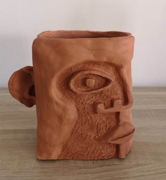 Pot de fleur visage Rzeźba, 7,9x3,9 in