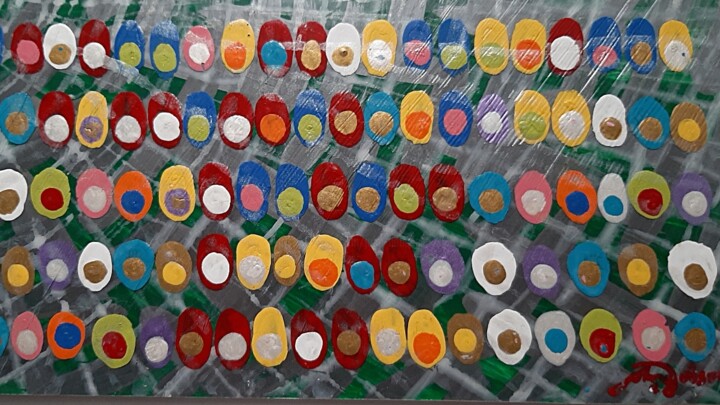 Schilderij getiteld "Easy Route Ferguson" door John Dobson, Origineel Kunstwerk, Acryl