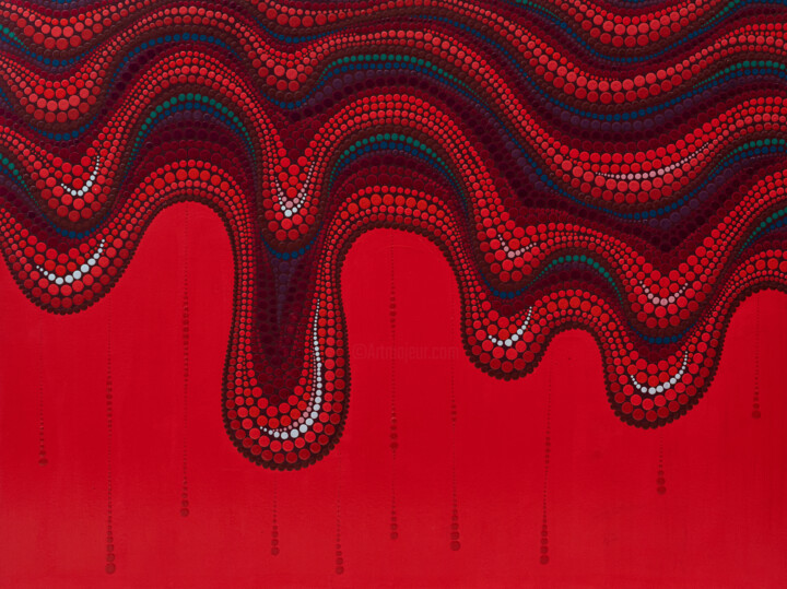 绘画 标题为“Bucha- art is dedic…” 由Kseniia Makliuchenko, 原创艺术品, 丙烯