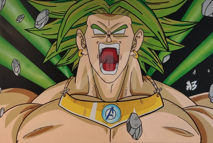 Broly avengers 绘画, 31.5x47.2 in