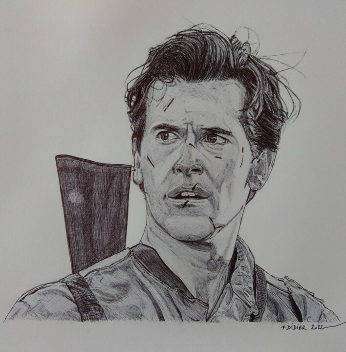 Ash Williams (Bruce Campbell) - Evil Dead - 图画, 9x8.8 in