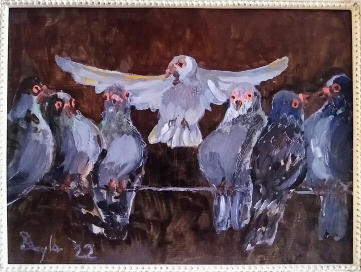 Choir Practice 绘画, 7.5x9.5 in