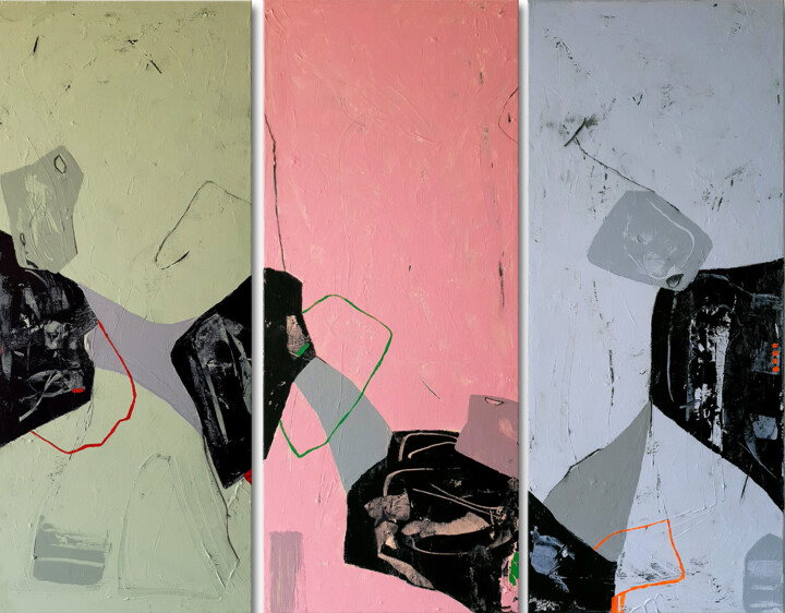 Pintura titulada "Broken" por Iulia Paun, Obra de arte original, Acrílico Montado en Bastidor de camilla de madera