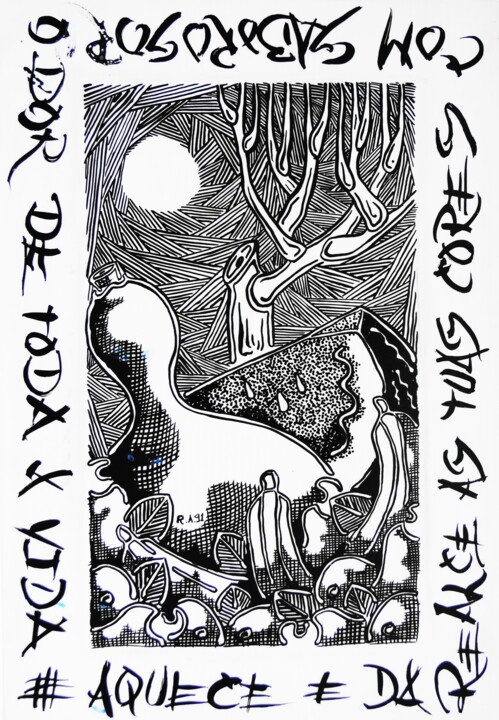 CABAÇA/ CENA AGRESTE - CABAÇA/HARDCORE SCENE 图画, 11.8x8.3 in
