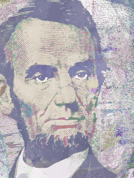 Lincoln Reimagined Vertical 绘画, 20x15 in