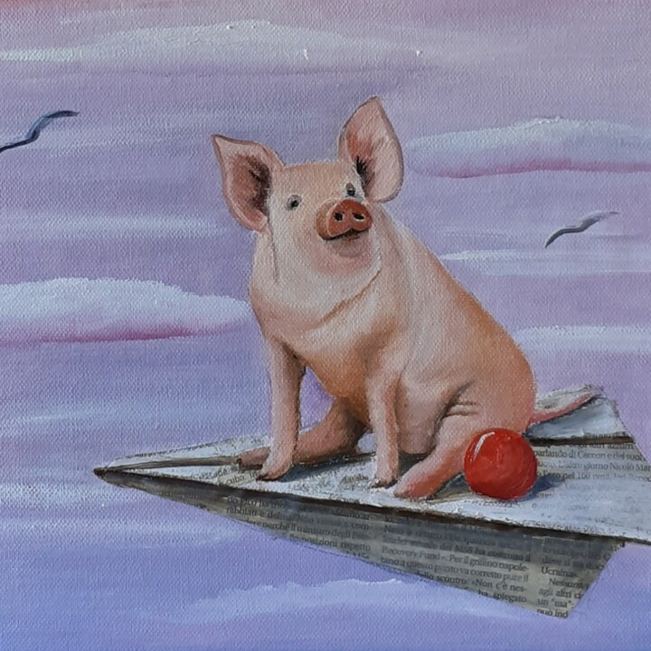 Divertimento ad alta quota 绘画, 9.8x11.8 in
