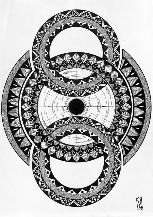 Drawing titled "Illustration 1" by Marion Gaubert, Original Artwork, Ink