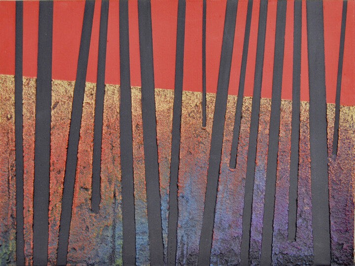 Painting titled "Astratto n.8" by Angelo Dottori, Original Artwork, Acrylic Mounted on Wood Stretcher frame