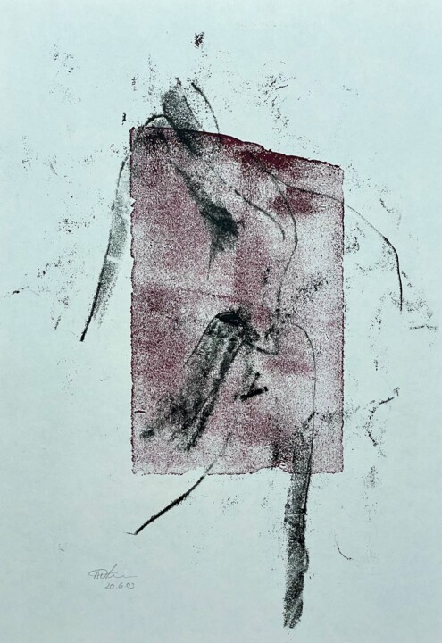Monotypie Ikarus #19 印花与版画, 16.9x11.8 in