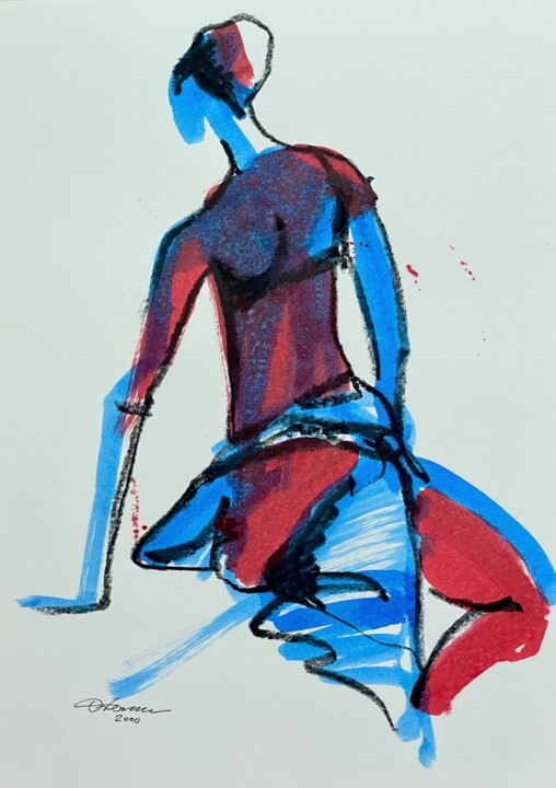 Malerei mit dem Titel "Tanz #3" von Andreas Ostermann, Original-Kunstwerk, Aquarell