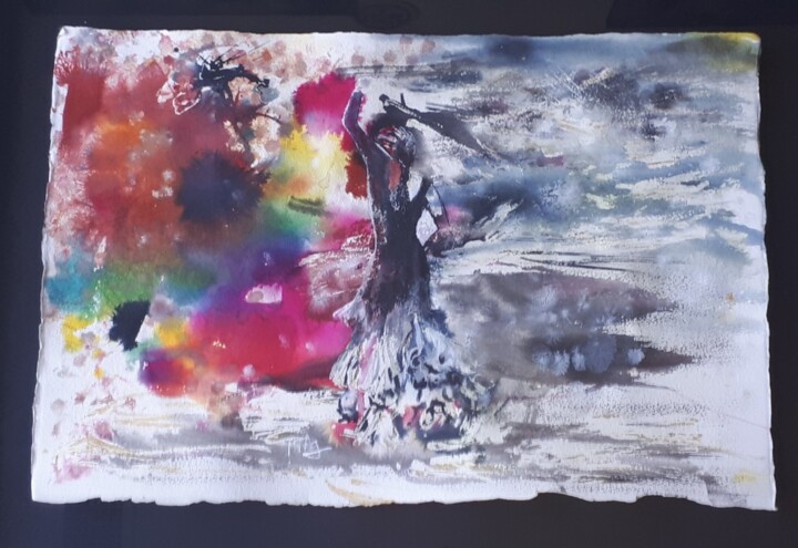 Fiesta 绘画, 14.6x22.1 in