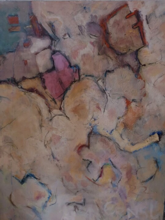 Farbiger Wolkenschleier 绘画, 59.1x39.4 in
