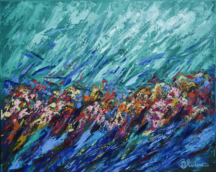 Coral Reef Emerald 绘画, 15.8x19.7 in