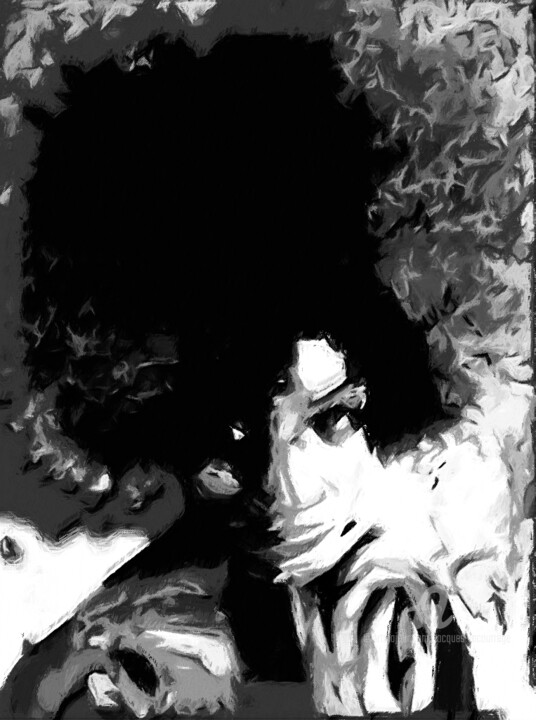Malerei mit dem Titel "Zouk" von Jacques Lacourrege, Original-Kunstwerk, Acryl