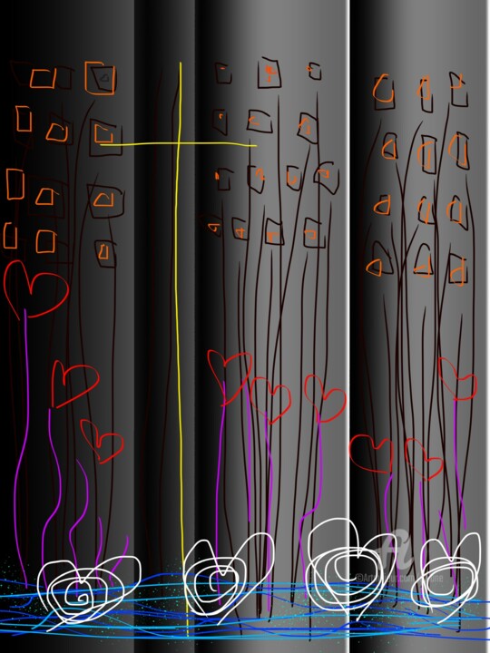 Digital Arts titled "TABOU" by Solune, Original Artwork, Digital Painting