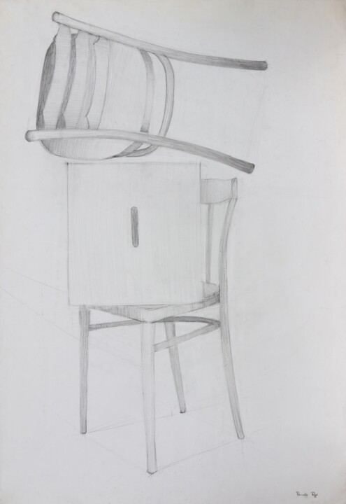 Still Life with Chairs Drawing, 39.4x27.6 in