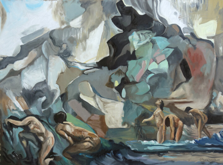 Le déluge 绘画, 21.3x28.7 in