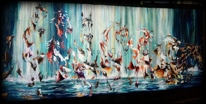 Pintura intitulada "Fairytale of the 7…" por Pameli Kayal, Obras de arte originais, Acrílico