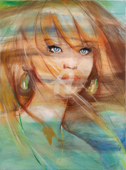Peinture intitulée "Irréelle" par Paul Lebrun, Œuvre d'art originale, Acrylique Monté sur Carton