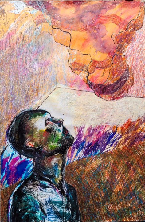 Painting titled "Maintenant, elle tr…" by Yves De Smet, Original Artwork, Ink
