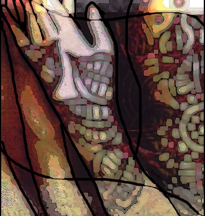 「Henna tattoo」というタイトルのデジタルアーツ Corinne Courletによって, オリジナルのアートワーク, デジタル絵画
