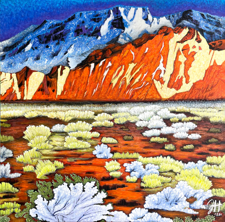 Desert Mountain 绘画, 48x48 in