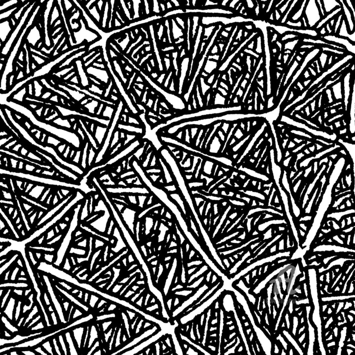 Drawing titled "Thinking 005023 (sq…" by Alex Henk, Original Artwork, Ink