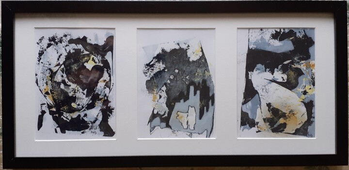 Peinture intitulée "Triptyque n° 1" par Catherine Dufrene (Katy), Œuvre d'art originale, Acrylique