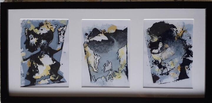 Peinture intitulée "Triptyque n° 2" par Catherine Dufrene (Katy), Œuvre d'art originale, Acrylique