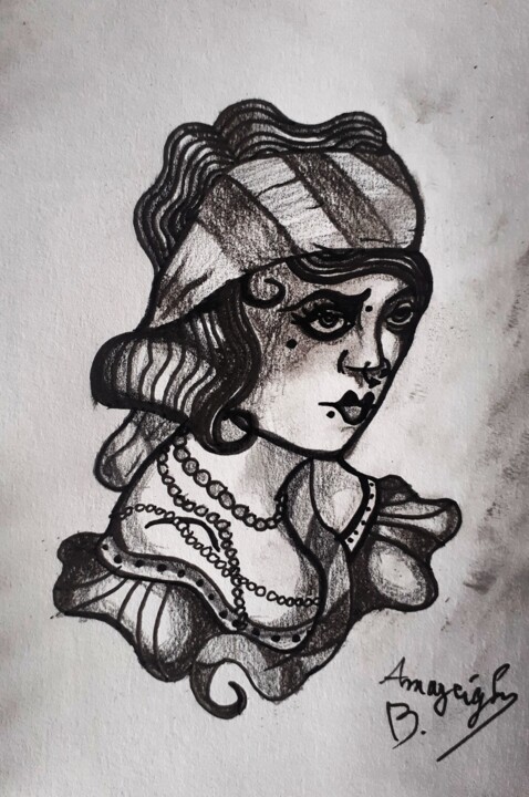 La Bohémienne Рисунок, 7,1x5,1 in