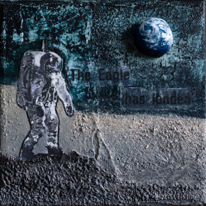 Painting titled "The Eagle has landed" by Brittany Ellis, Original Artwork, Acrylic
