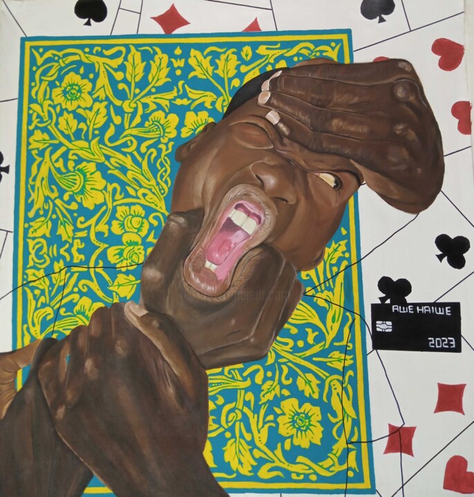 Guarguidjagui ( le cri) 绘画, 39.4x39.4 in
