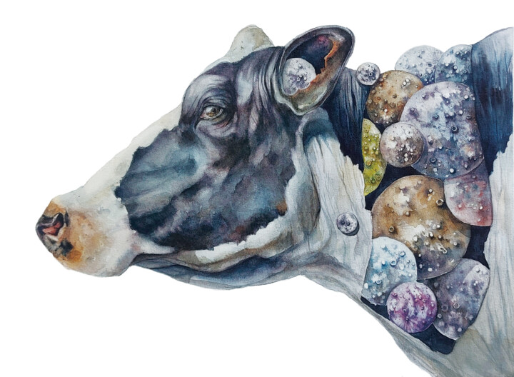 ''The Portrait of the Moolight'' 绘画, 11.7x15.9 in