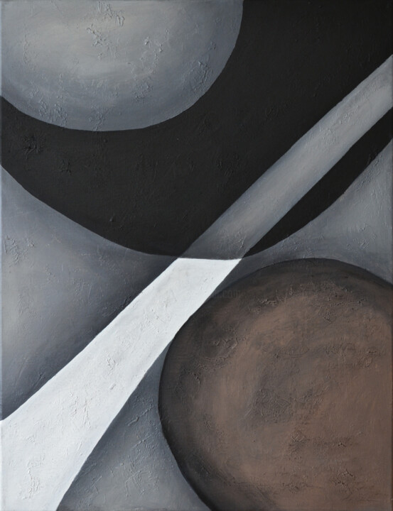 Painting titled "Geometric abstracti…" by Julie Max, Original Artwork, Acrylic Mounted on Wood Stretcher frame