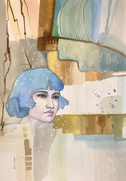 Disturbed 2 绘画, 16.5x11.7 in
