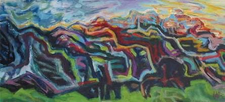 Painting titled "Sunrise" by Jelena Djokic, Original Artwork, Oil