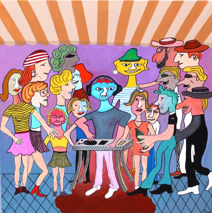 Disco Party 绘画, 31.5x31.5 in