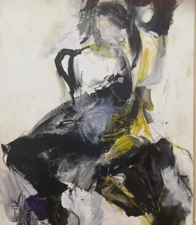 Peinture intitulée "Noir2" par Catherine Monmarson, Œuvre d'art originale, Acrylique