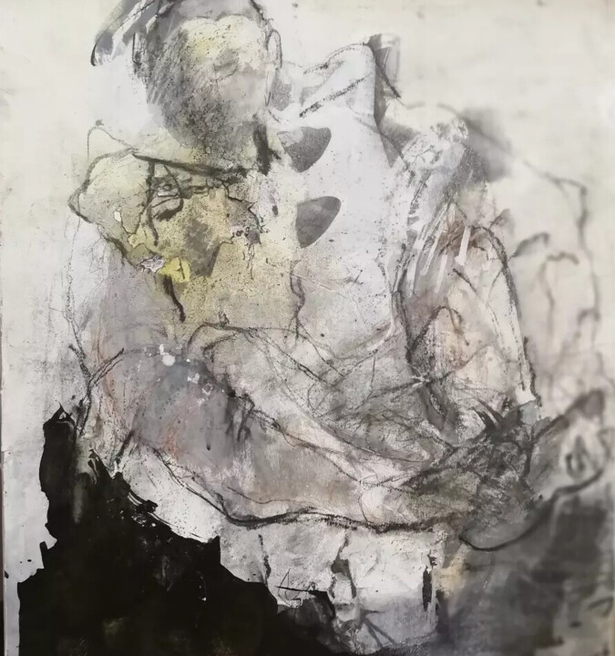 Peinture intitulée "Nu nb2" par Catherine Monmarson, Œuvre d'art originale, Acrylique