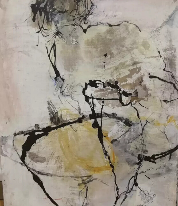 Peinture intitulée "Nu J" par Catherine Monmarson, Œuvre d'art originale, Acrylique Monté sur Châssis en bois