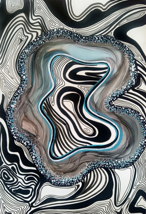 Geode lookalike 绘画, 12x8 in