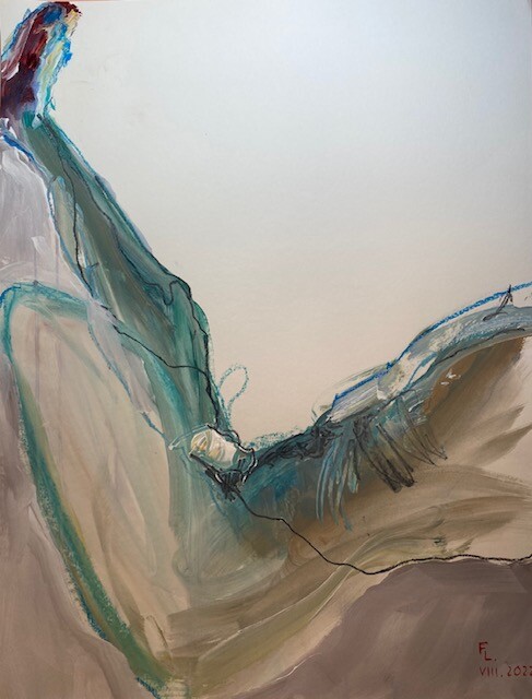 HOMME AU REPOS 绘画, 25.6x19.7 in