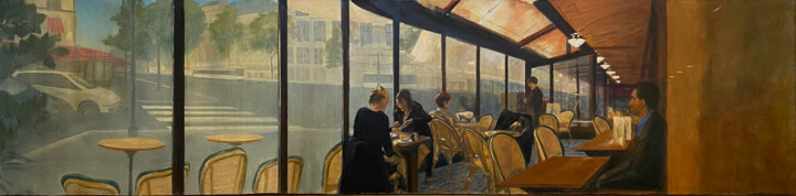 Pintura intitulada "Montparnasse 2" por Agnès Giudicelli, Obras de arte originais, Óleo