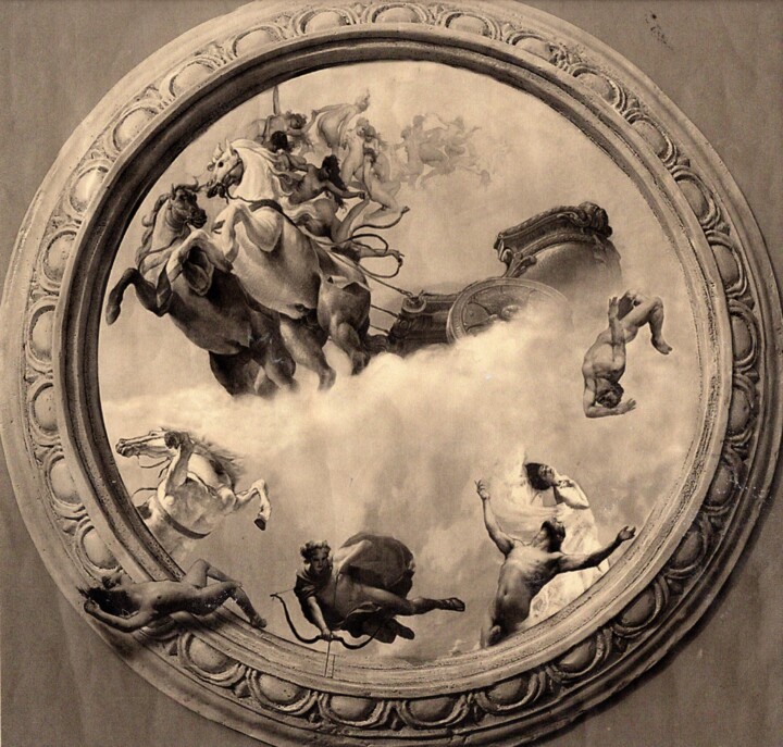 LA CADUTA DI FETONTE / Bozzetto 图画, 19.7x19.7 in
