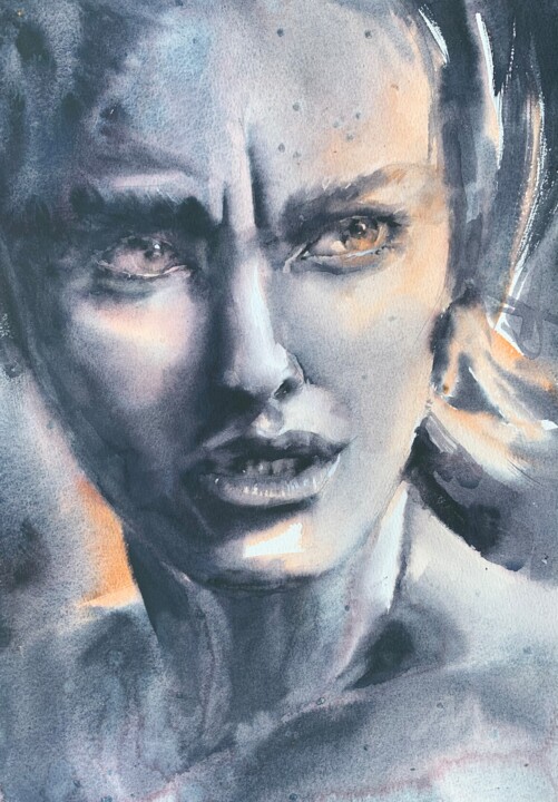 “Alecto” 绘画, 15x10.6 in